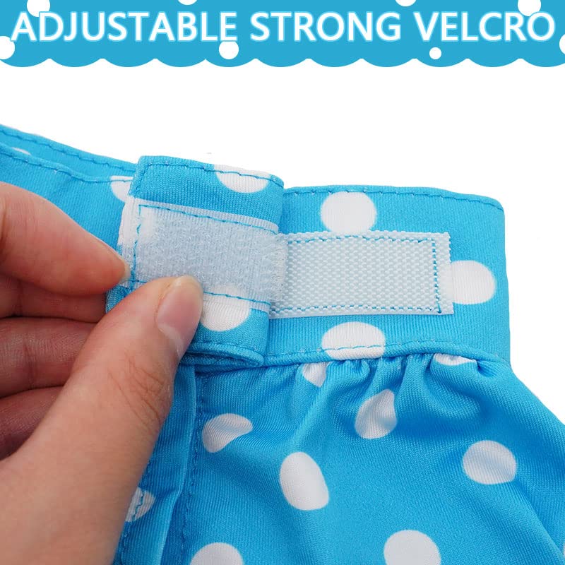 Dog Bikini Pet Swimsuit Flower Doggie Bathing Suit Pet Summer Beach Dress Clothes for Cat Puppy Small Dogs (X-Small, Blue polka dots) X-Small - PawsPlanet Australia