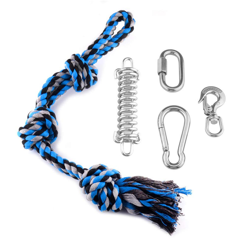 Spring Pole Dog Rope Toys - Dog Chew Toys Spring Pole Dog Tug of War Toys Muscle Builder for dogs - PawsPlanet Australia