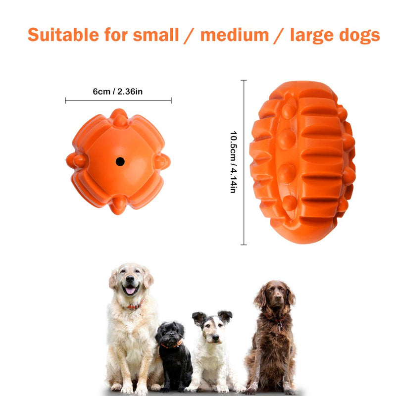 Luoistu Dog Chew Toys Durable Dog Toys Rubber Chew Ball for Relieve Boredom, for Small/Medium/Large Dogs (Orange) Orange - PawsPlanet Australia