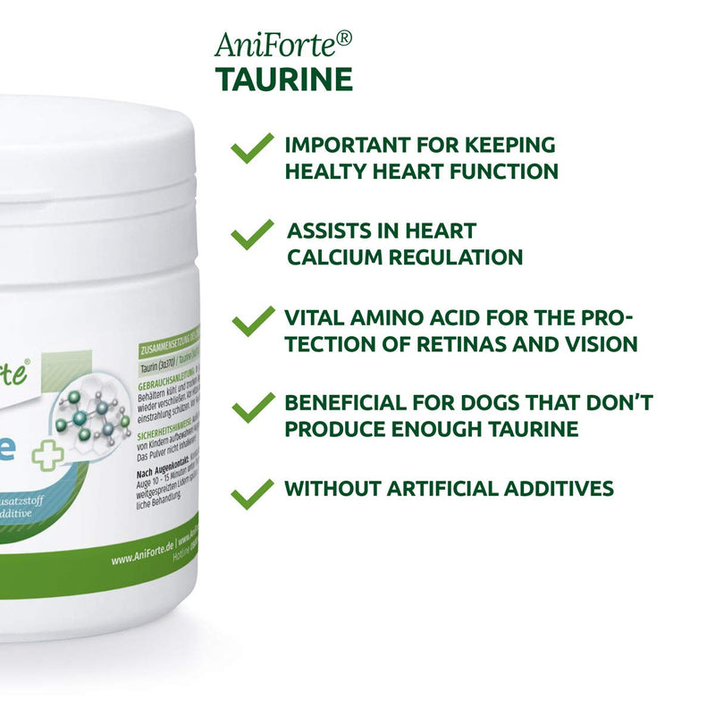 AniForte Taurine for Dogs 100g - Amino Acid Pet Supplement to Help Muscle Tremors & Nerve Function - PawsPlanet Australia