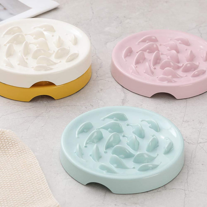 Slow Feeder Cat Bowl,Melamine Fun Interactive Feeder Bloat Stop Puzzle Cat Bowl Preventing Feeder Anti Gulping Healthy Eating Diet Pet Dog Slow Feeding Bowls Against Bloat, Indigestion and Obesity Green - PawsPlanet Australia