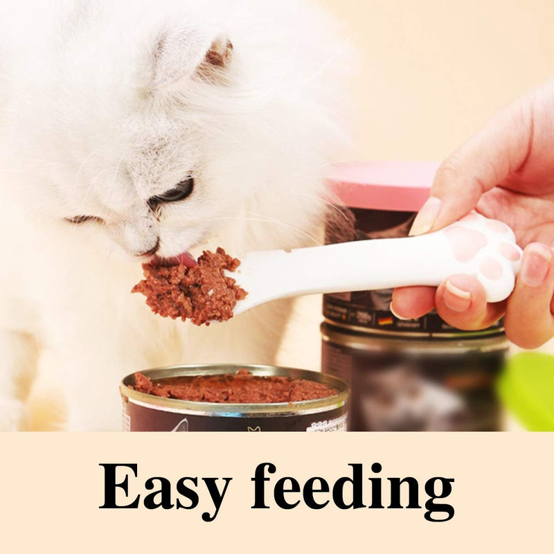 2 Pieces Pet Food Can Spoon,2 Pieces Pet Can Opener Spatula Can Spoon Plastic Pet Food Spoon for Dogs and Cats - PawsPlanet Australia