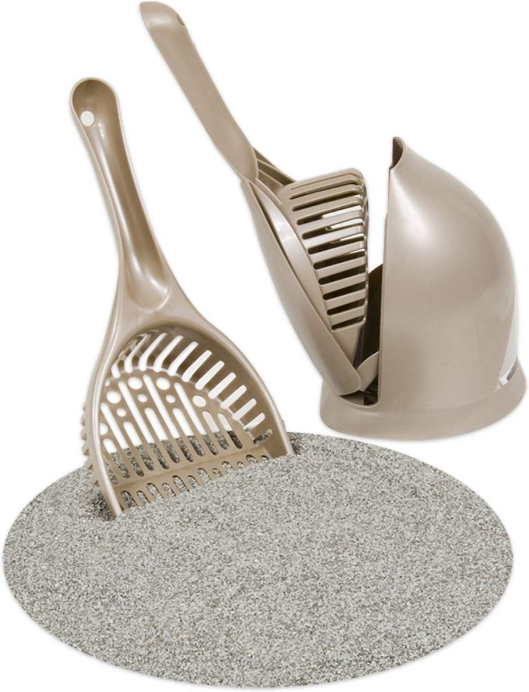 PETMATE Scoop'N Hide Litter Scoop Brushed Nickel - PawsPlanet Australia