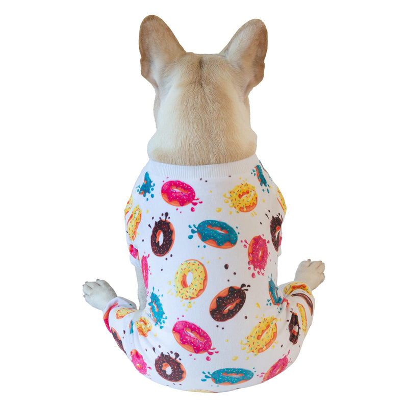 CuteBone Dog Pajamas Cat Pajamas Dog Apparel Dog Jumpsuit Pet Clothes Pjs X-Small Donut - PawsPlanet Australia