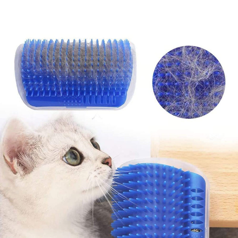 Sxhdff Cat Self Groomer, Cat Brush with Catnip, Cat Self Groomer, Cat Corner Massage Brush, with Catnip Bag Mounting Screws and Double-Sided Adhesive Tape - PawsPlanet Australia