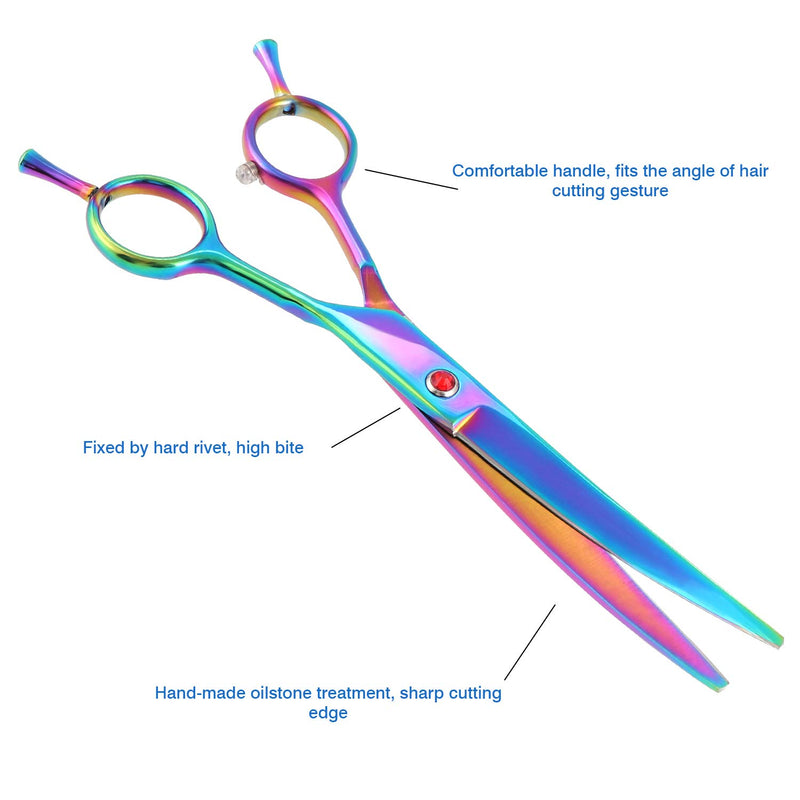 Aussel 7 Inch Professional Pet Dog Grooming Scissors Comb (1 Colorful Scissors Set) - PawsPlanet Australia