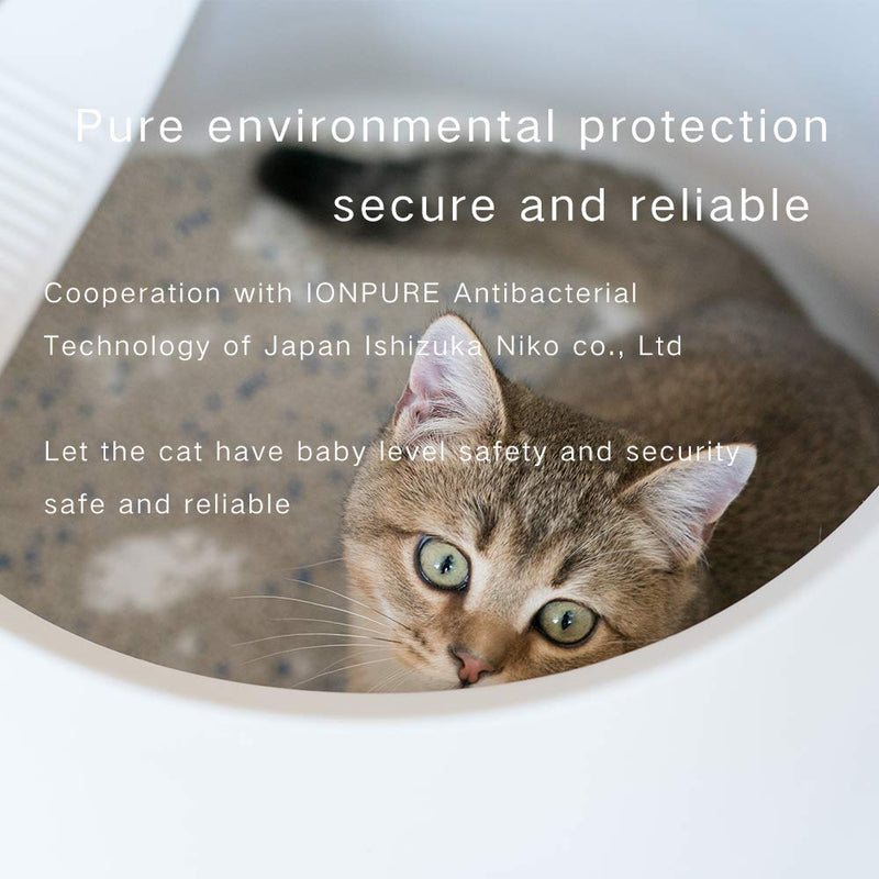 pidan High Side Cat Litter Box with Shield and Scoop, Open Top Rimmed Litter Pan, Waterproof, Scatter Control, Easy to Clean, Compact Design - PawsPlanet Australia