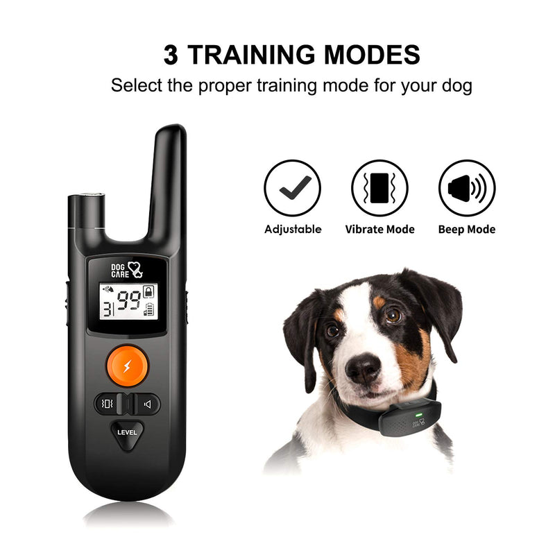 [Australia] - Dog Training Collar - Rechargeable Dog Shock Collar w/3 Training Modes, Beep, Vibration and Shock, IP65 Waterproof Training Collar, Up to 1000Ft Remote Range, 0~99 Shock Levels Dog Training Set 