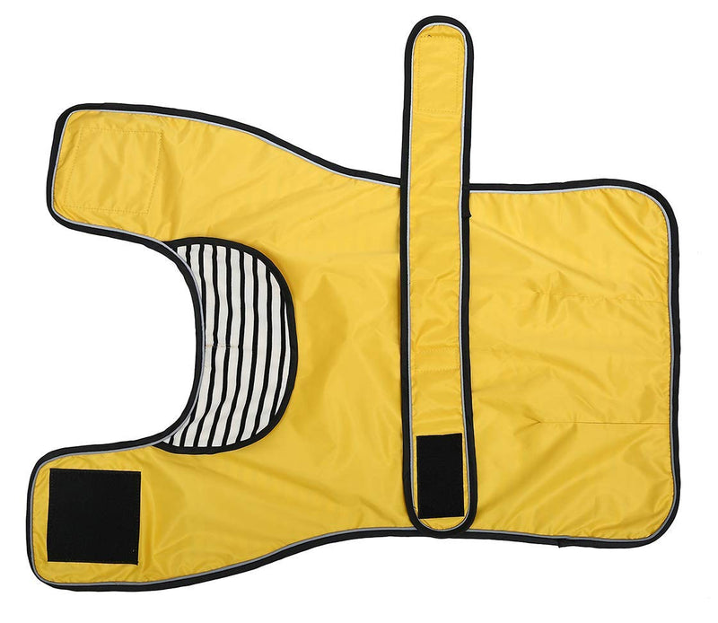 Pethiy Dog Jacket Adjustable Lightweight Raincoat with Reflective Straps and Harness Hole Best Gift for Greyhounds, Lurchers and Whippets -Yellow -S - PawsPlanet Australia