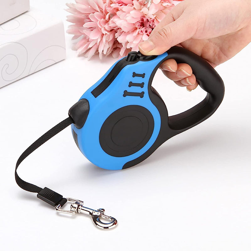 Retractable leash with anti-slip handle, retractable leashes for dogs with non-slip, tangle-free extendable dog leash, durable dog harness leashes, dog leash, reel leash, flexible leash, retractable 5m - PawsPlanet Australia