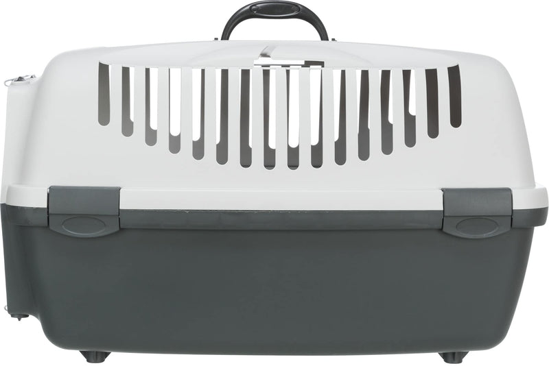 Trixie Capri III Open Top Transport Box, 40 × 38 × 61 cm, 2.5 Kg, Light Grey/ Grey - PawsPlanet Australia