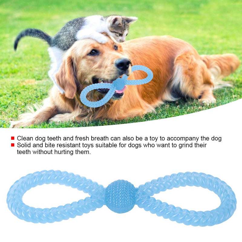 Pet Molar Bite Toy Rubber Soft Dog Chew Toys Interactive Dog Tug of War Toy Puppy Training Toy for Small Medium Dogs Teeth Cleaning(Blue) Blue - PawsPlanet Australia