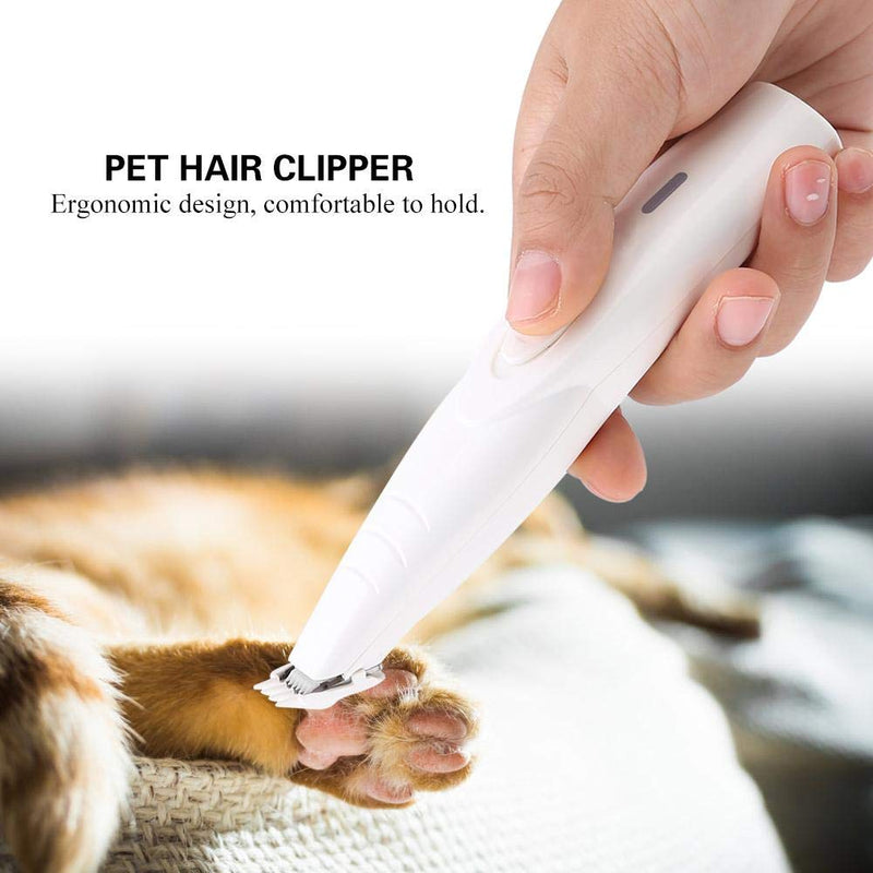 Heitune Electric Pets Hair Trimmer Cat Hair Clipper Dog Hair Shaver Grooming Tool White - PawsPlanet Australia