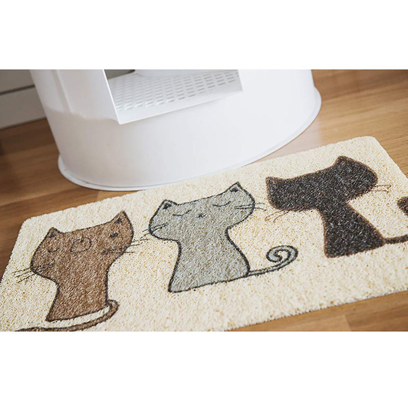 QCWN Cat Litter Mat, Pet Food PVC Mat, Waterproof Non-slip Pet Feeding Mat, Pet Bowl Mat, Pet Feeding Tray For Cats, Dogs and Puppies (16" x 24", Cat) 16" x 24" - PawsPlanet Australia