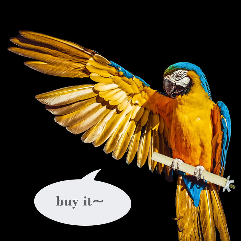 [Australia] - Esprite Parrot Perch Stand, Natural Wood Bird Stand, Pedi Perches for Bird Cage 5 PCS 
