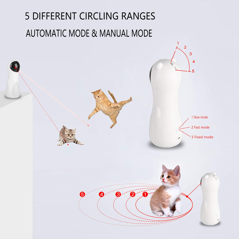 SunYo Cat Laser Toy Automatic-Placing High,5 Circling Ranges 3 Modes Automatic On/Off,USB Interactive Cats Toy,Cats / Dogs / Kitten Toys for Indoor Cats Trainning Exercise - PawsPlanet Australia
