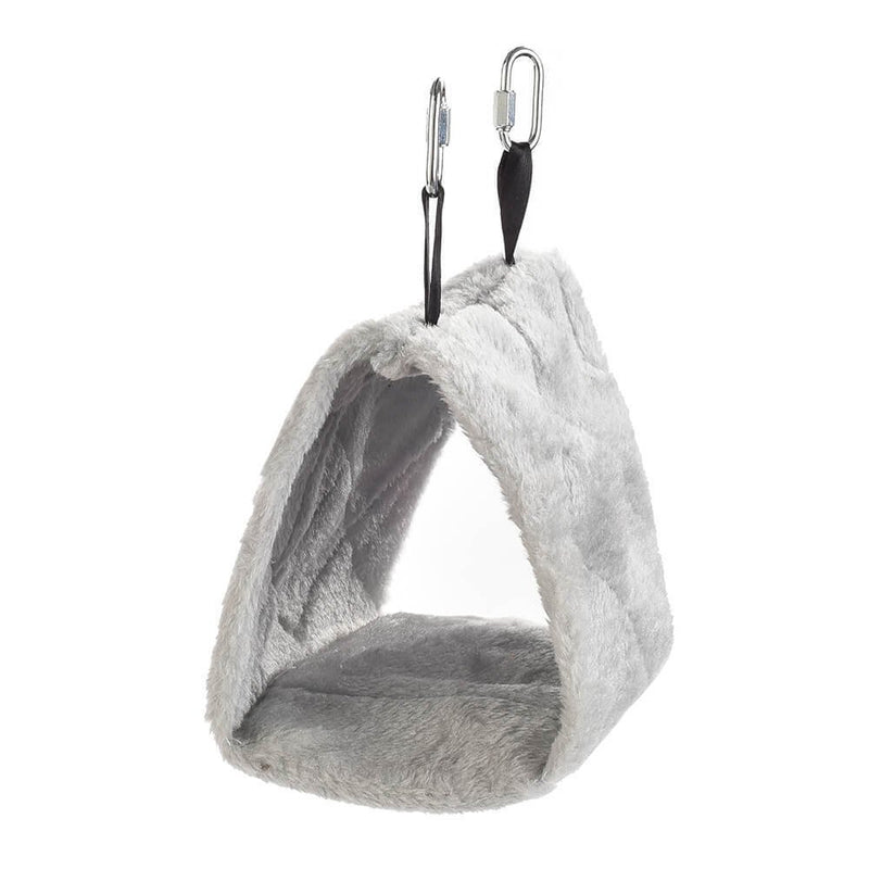 Parrot Essentials Medium Bird House Snuggle Hut Hideaway for Parrots, Budgies and Small Birds - Grey Soft and Cozy Hanging Tent Sack for Resting and Hiding - Toy Hammock Tent Makes Them Feel Safe - PawsPlanet Australia