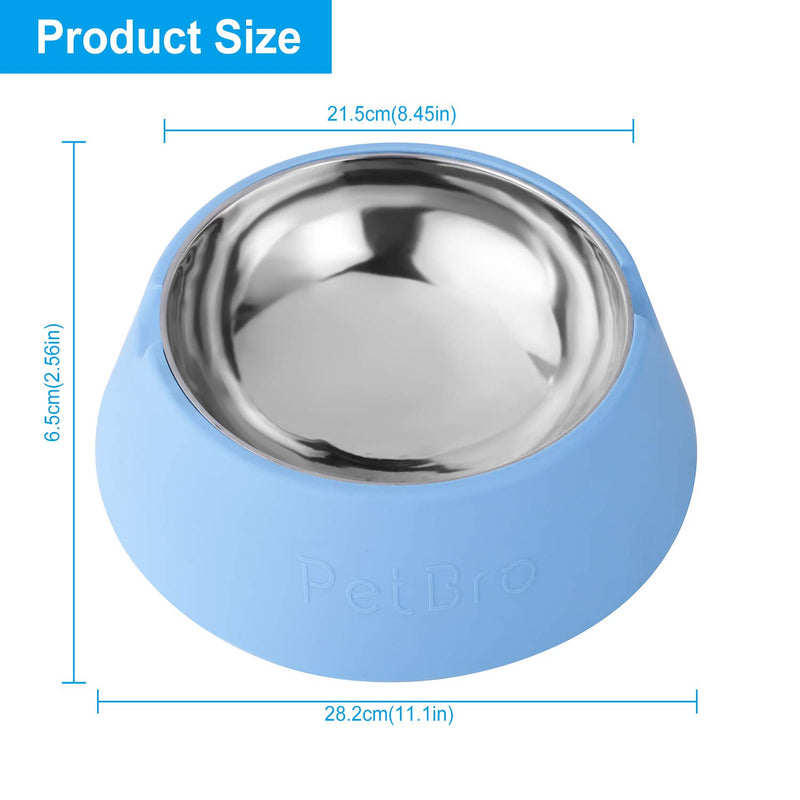 Dog Bowl Food Grade Stainless Steel Pet Feeder Bowl Silica Gel Water and Food Pet Container with Removable Stainless Steel Insert Non Spill Skid Resistant for Cats and Dogs - PawsPlanet Australia