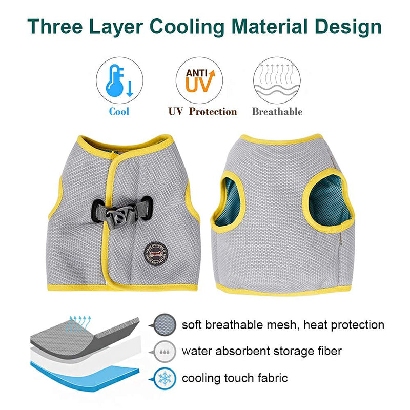 Cooling Vest for Dogs - Breathable Dog Cooling Vest with Adjustable Harness Straps and Leash Hole for Small Medium Large Dogs, Lightweight Dog Cooler Jacket for Walking Outdoor Hunting Training X-Small - PawsPlanet Australia