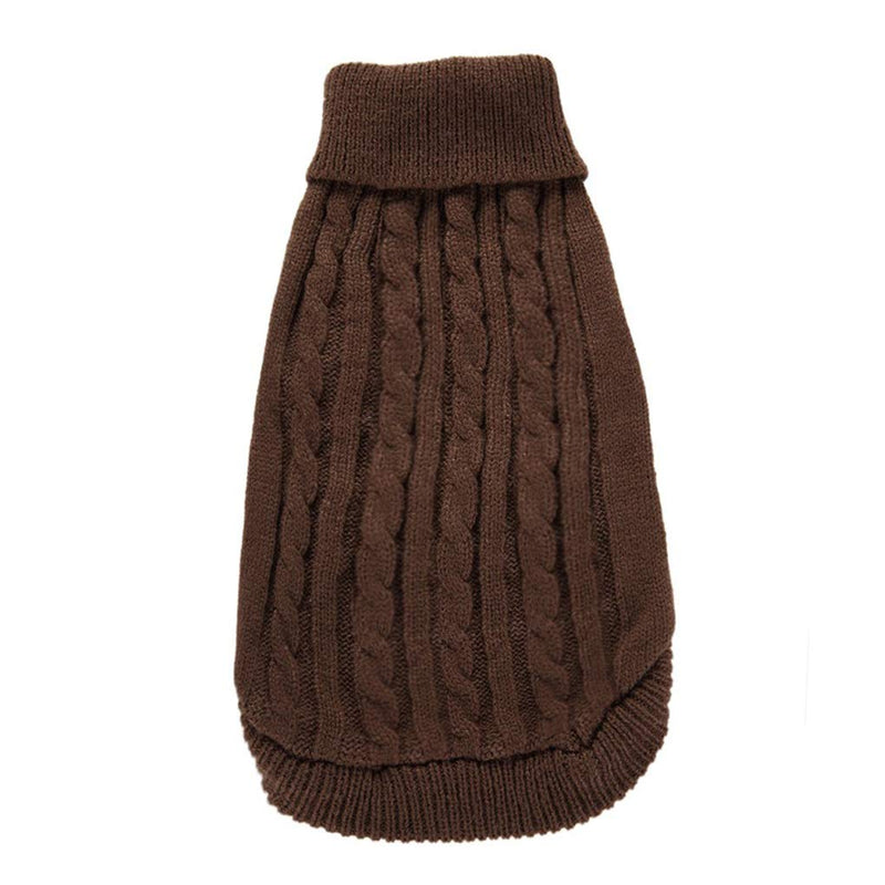 Dog Sweater, Warm Pet Sweater, Dog Sweaters for Small Dogs Medium Dogs Large Dogs, Cute Knitted Classic Cat Sweater Dog Clothes Coat for Girls Boys Dog Puppy Cat XX-Small Brown - PawsPlanet Australia