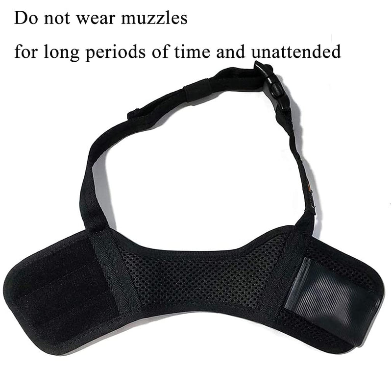 Dog Muzzle, Muzzle with Velcro Fastener, Soft, Prevents Biting, Safe, Breathable Barking and Chewing, with Adjustable Loop, Breathable Mesh - Black, M - PawsPlanet Australia