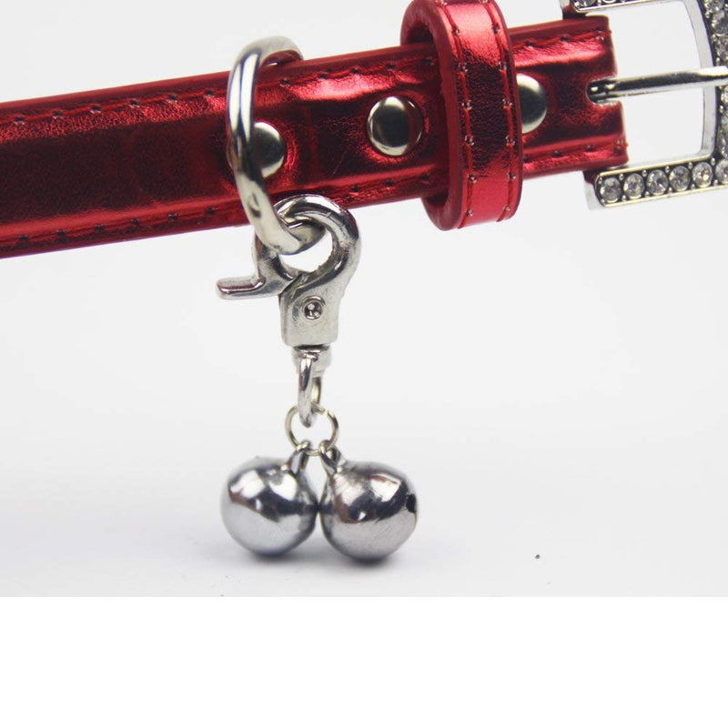 EXPAWLORER Bell Training Charm Pendants Jewelry for Pet Dog Cat Necklace Collar 2 bells Silver - PawsPlanet Australia