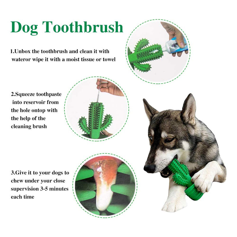 SINBLUE Dog Teeth Cleaning Toys - Natural Rubber Bite Resistant Chew Toys,Pet Dental Care Brushing Sticks Effective Teeth Cleaning Massager (Fits 20-45lbs dog) - PawsPlanet Australia