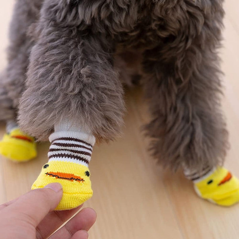 Hwtcjx Paw Protector, Dog Socks Paws Stop Licking, Socks for Dogs, Non-Slip Pet Socks, Pet Socks with Rubber, Non-Slip Warmth, Anti-Scratch, Suitable for Indoor Wear, 25 x 60 mm (W x L), (2 Pieces, S) - PawsPlanet Australia