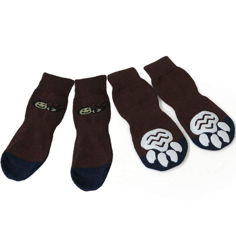 LifeWheel Traction Control Cat Dog Socks Indoor Rubber Nonskid Paw Protector Cotton Socks Random Color 4XL 8 Pieces/Package (Random Color) - PawsPlanet Australia