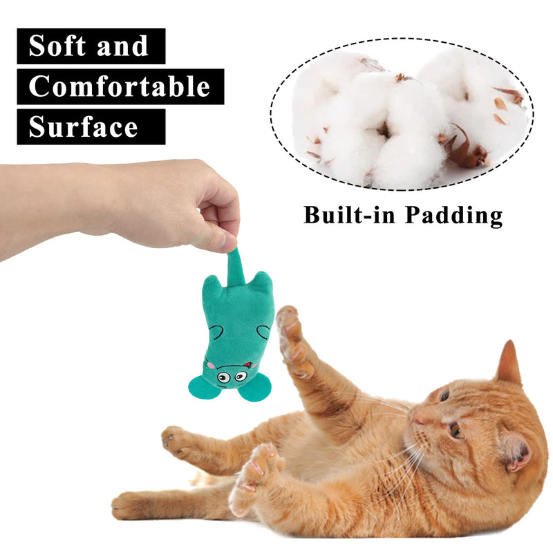 Andiker 4 Pack Catnip Toys for Indoor Cats,Mice Toy Cat Teething Chew Toys for Kittens and Cat Adults Plush Toy - PawsPlanet Australia