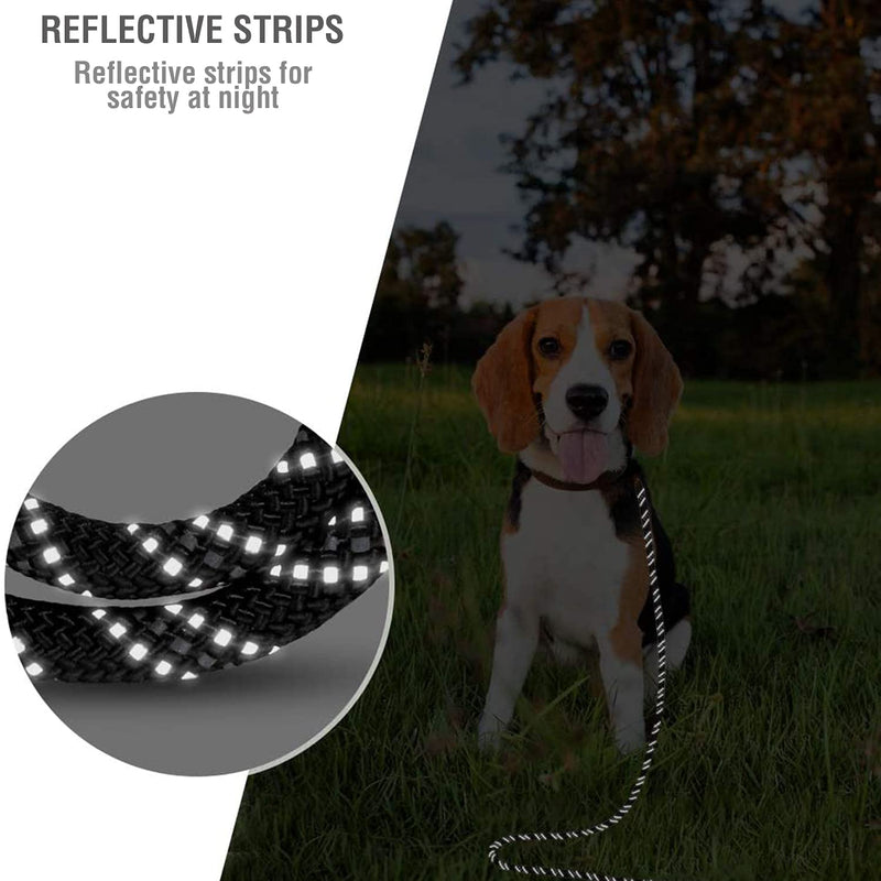 Dog Training Lead,Long Leads Rope Nylon Floatable Long Reflective Recall Dog Training Rope with Comfortable Handle for Hiking,Camping,Walking (33FT/10M) 33FT/10M - PawsPlanet Australia