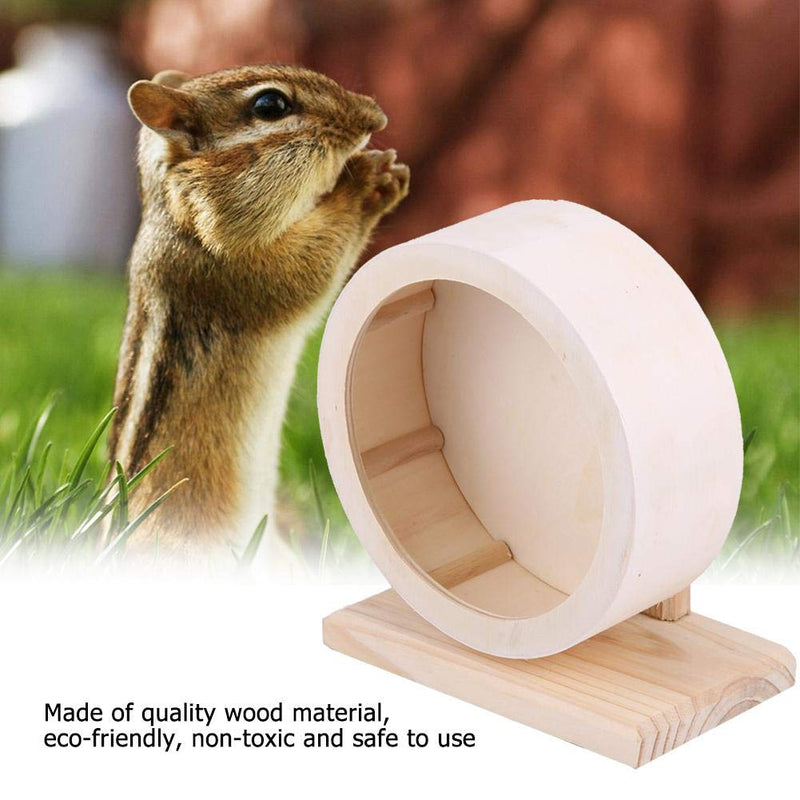 Hamster Wheel Wooden Exercise Wheel Silent Hamster Exercise Wheel Non Slip Run Disc for Syrian Hamster Rat Mice Chinchillas Small Pets (M) M - PawsPlanet Australia