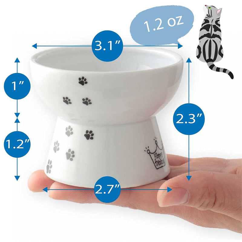 Necoichi Raised Stress Free Cat Food Bowl, Elevated, Backflow Prevention, Dishwasher and Microwave Safe, No.1 Seller in Japan! Mini - PawsPlanet Australia