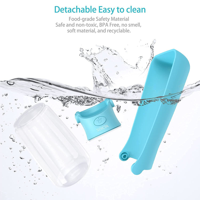 Portable Dog Water Bottle for Walking 19 OZ or 12 OZ Portable Pet Water Bottles for Puppy Small Medium Large Dogs Water Dispenser Dog Water Bowl Dog Accessories 19oz Blue - PawsPlanet Australia