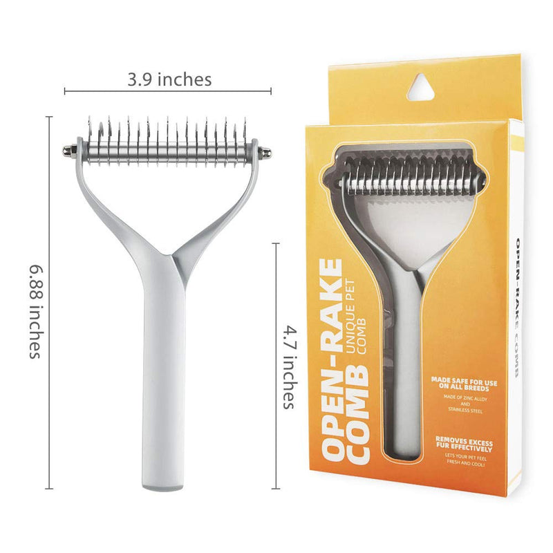 [Australia] - VivianHome Pet Dematting Comb for Dogs, Pet Grooming Tool for Dogs and Cats, Hair Remove Dematting Comb Tool for Pets, Undercoat Fur Grooming Rake Knot Cutter for Cats & Dogs Medium 