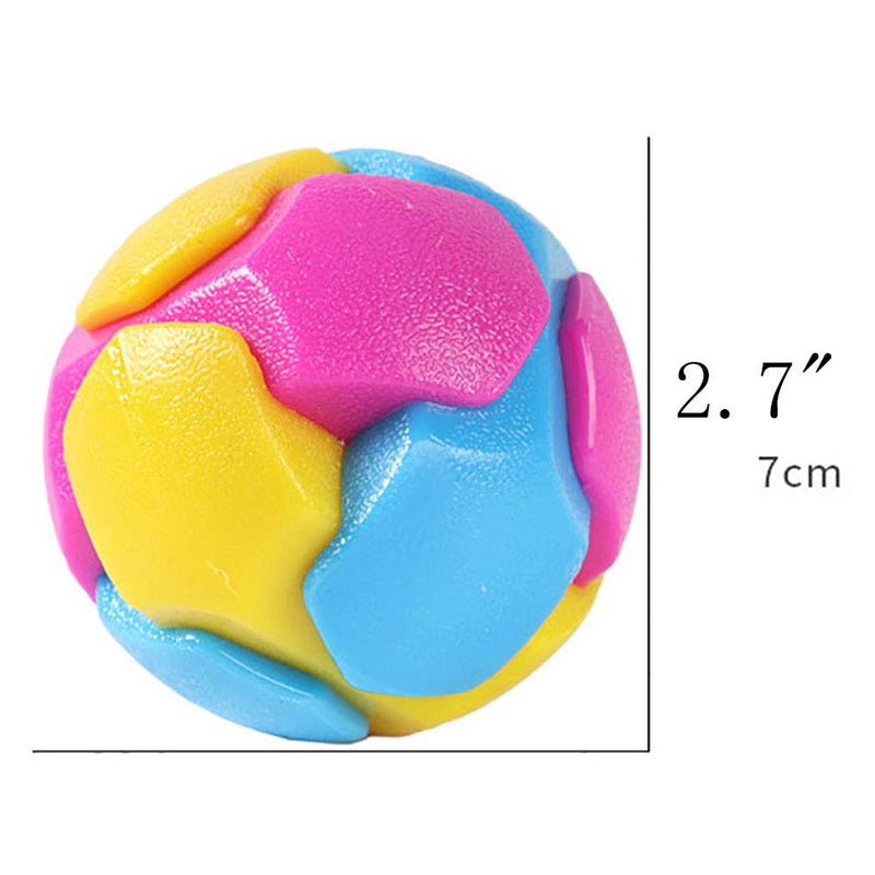 MMIAOO Pet Toy Ball Dog Elastic Chew Molar Toys Balls Waterproof Toss Training Interactive Props Nontoxic Bite Resistant Tooth Cleaning Ball (Pink+Blue) Pink+Blue - PawsPlanet Australia