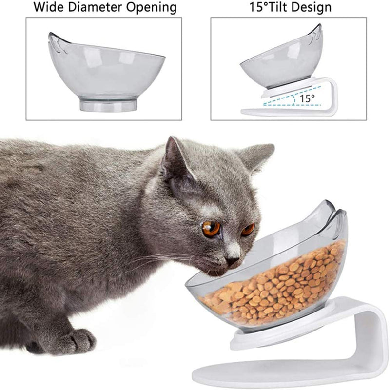 VieVogue Cat Double Food Bowl Pet Food Bowl with Raised Stand Pet Feeding Bowl Perfect for Cats and Small Dogs (Single bowl) Single bowl - PawsPlanet Australia