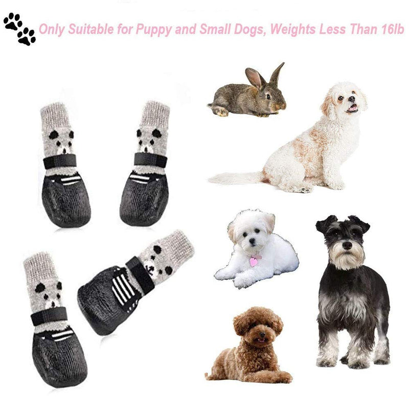 sakasa Anti Slip Dog Socks/Dog Shoes - with Adjustable Strap and Rubber Sole- for Small Dogs Cats Puppies - Pet Paw Protection 2 Pairs L - PawsPlanet Australia