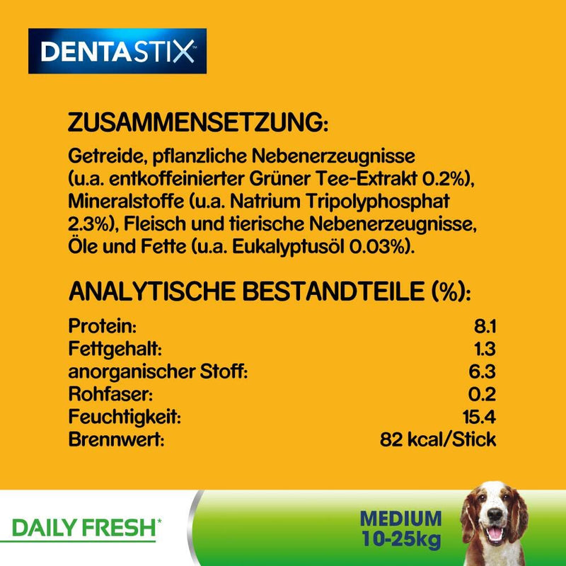 Pedigree Dentastix - Fresh Daily Dental Chews Medium Dog, 112 Sticks - 2.88 kg megapack (4 x 28 Sticks) - PawsPlanet Australia