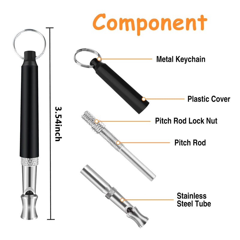 ICOUVA Dog Whistle and Dog Training Clicker, Professional Ultrasonic Dog Training Whistle With Lanyard Neck Strap Training Assistant Set for Recall and Barking Control - PawsPlanet Australia