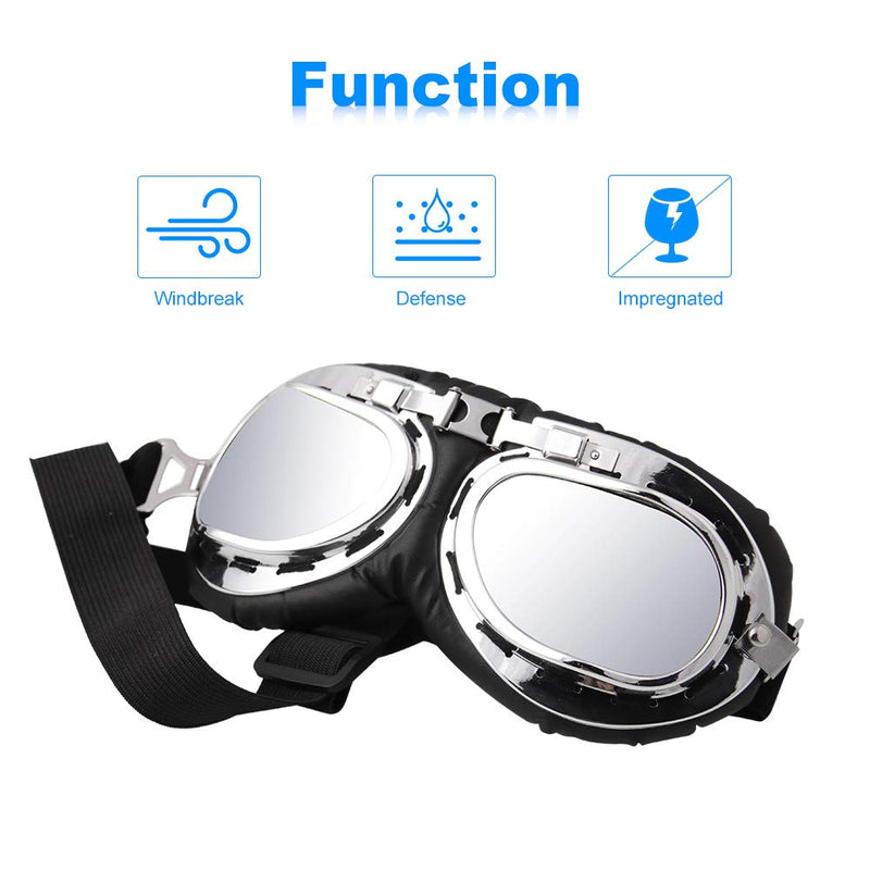 Tylu Dog Goggles Dog Sunglasses UV Protection Dustproof Eye Protection Beach Accessories Motorcycle Glasses with Elastic Adjustable Strap for Medium Large Breed Outdoor Driving Cycling Skiing Black - PawsPlanet Australia