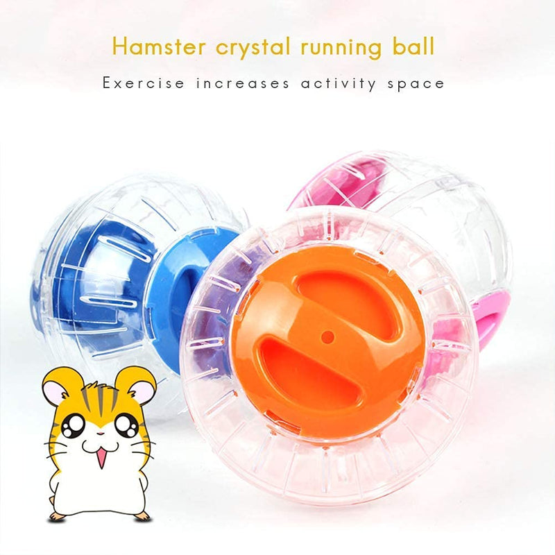 WNZQK Big Silent Hamster Exercise Ball 5.91 Inch ，Rat Chinchilla Mice Jogging Training Crystal Ball， Small Animals Cage Accessories Dog Cat Toys Blue - PawsPlanet Australia