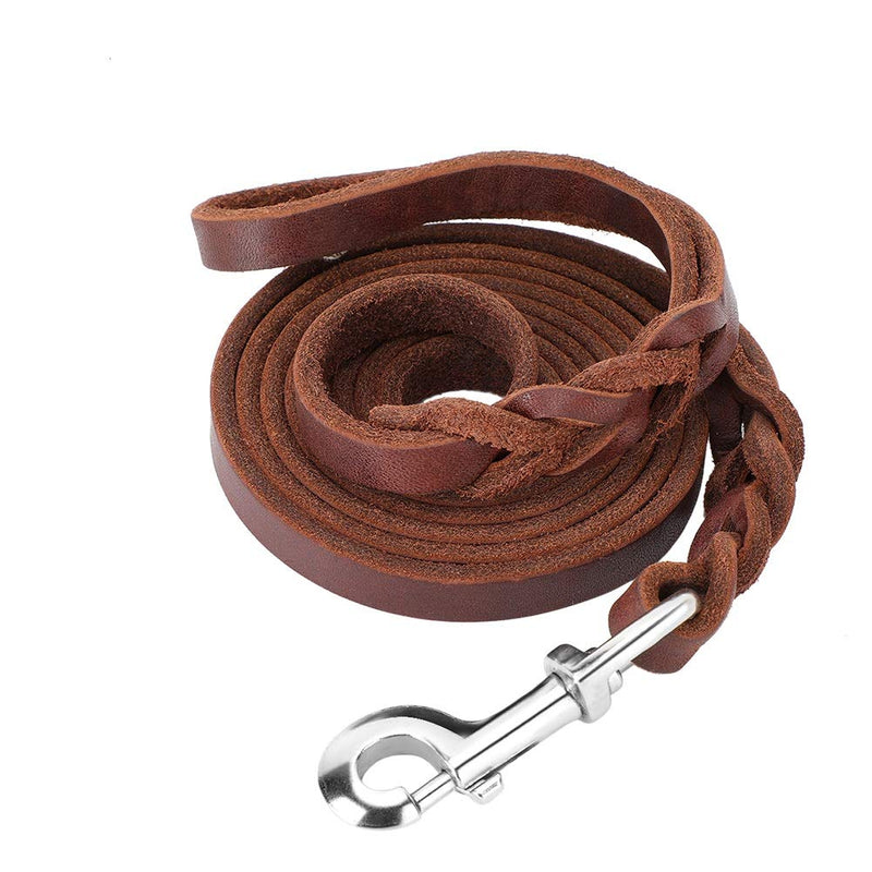 Leather dog leash, 2.1 m/6.9 ft leather leash for dogs, strong and soft dog leather leash, high quality, durable walking leash, training leash for medium sized dogs 1 - PawsPlanet Australia