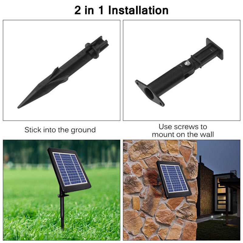 Solar Pond Lights Outdoor Spotlight Underwater Spotlights LED Submersible Lamp with 2 Modes for Pool, Pond, Garden, Yard, Wall,Pathway (3 Heads Cool White) - PawsPlanet Australia