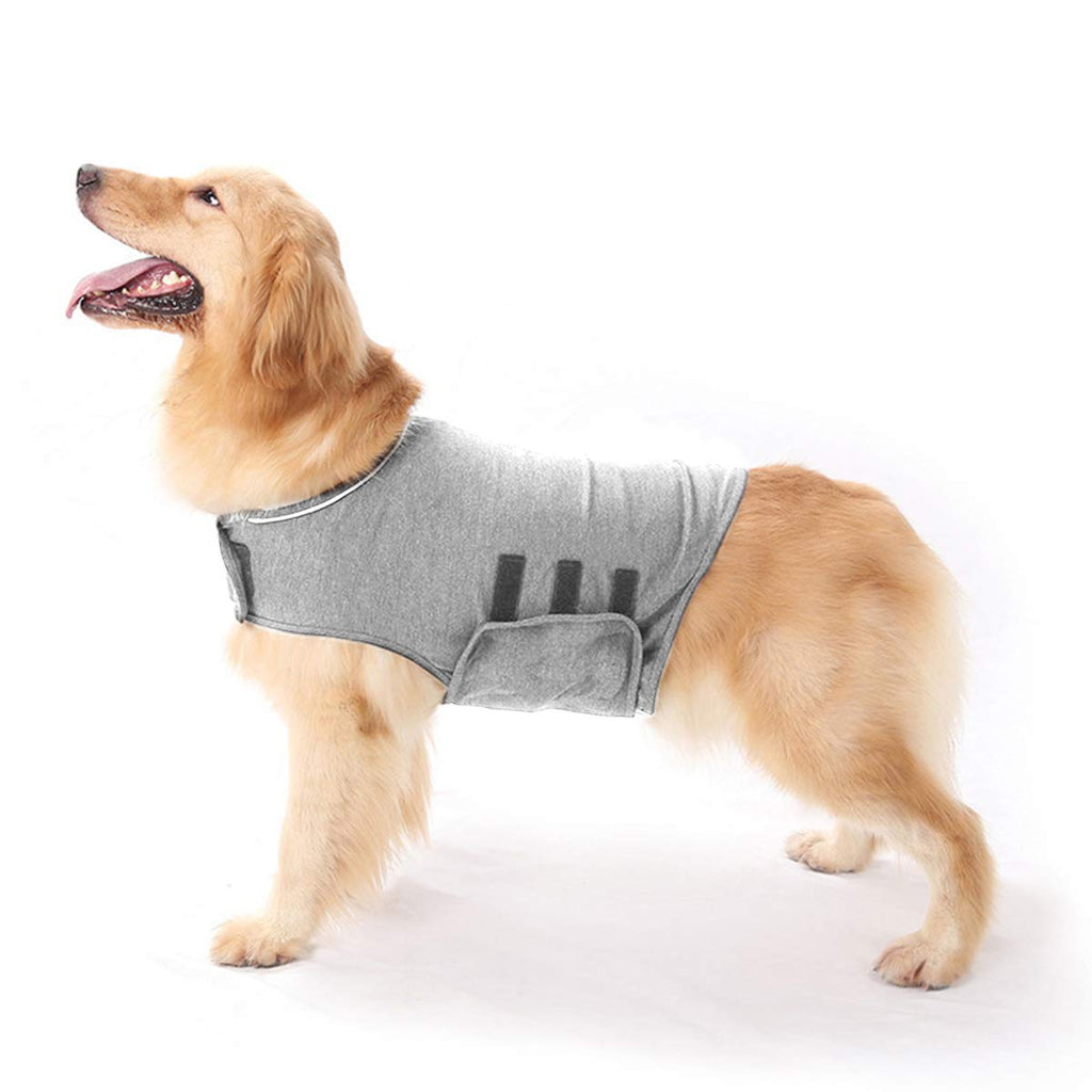 Gojiny Dog Anxiety Jacket Calming Coat Thunder Anxiety Stress Relief Light Gray S - PawsPlanet Australia