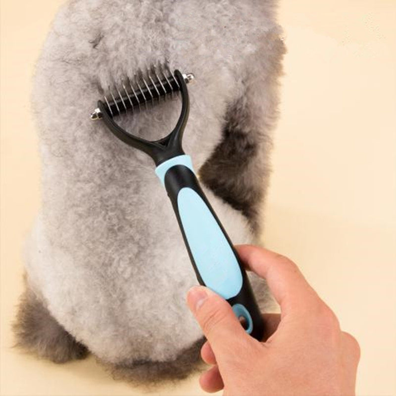 XiaoRui Pet comb, easy to deal with hair knot problem, protect your pet. (blue) blue - PawsPlanet Australia