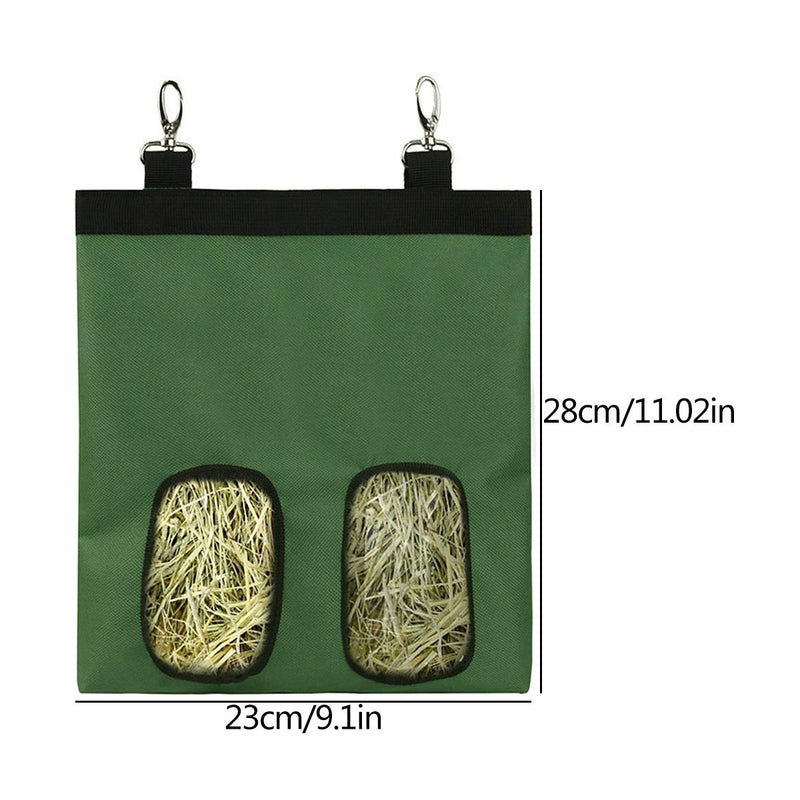 Hanging Rabbit Hay Bag,Guador 1 Pcs Guinea Pig Herbivore Hay Bags Hanging Feeding Hay for Small Animals Rabbit Hay Bag Storage Hanging Feeder Sack (Green) Green - PawsPlanet Australia