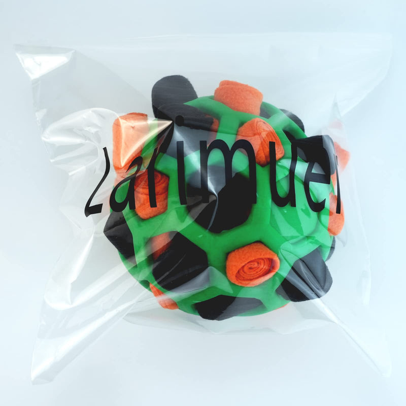 Larimuer Snuffle Ball for Dogs, Sniffing Carpet Snuffle Toy Interactive Dog Toy Portable Pet Snuffle Ball Toy for Small Medium Dogs Pet (Orange and Black) Red and Green - PawsPlanet Australia