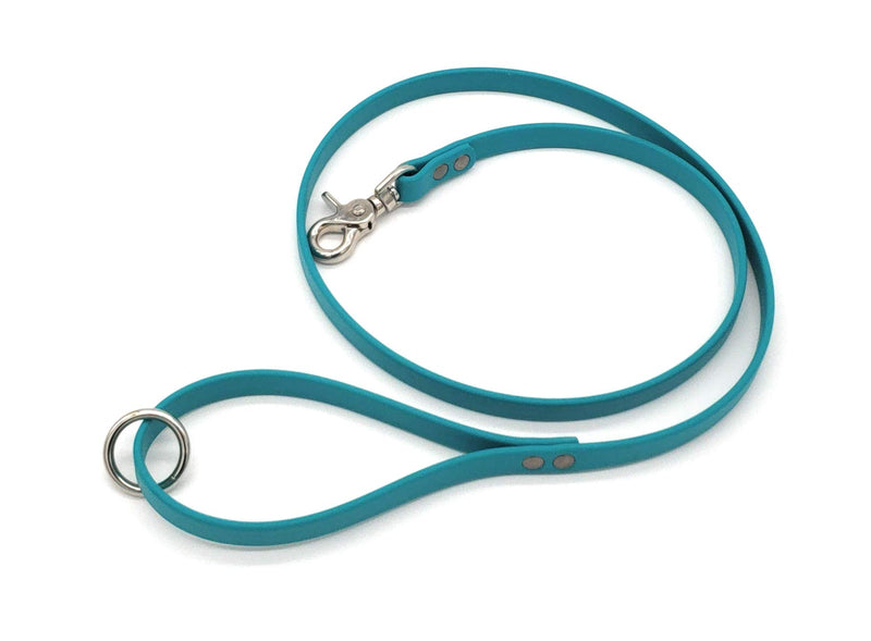 [Australia] - Biothane Dog Training Leash for Safety and Extra Control Traffic with Heavy Duty Waterproof Corrosion Resistant Nickel Plated Swivel for Pet|Cats|Puppy M, L, XL Medium| Large|Extra Dogs - 18 inches teal 