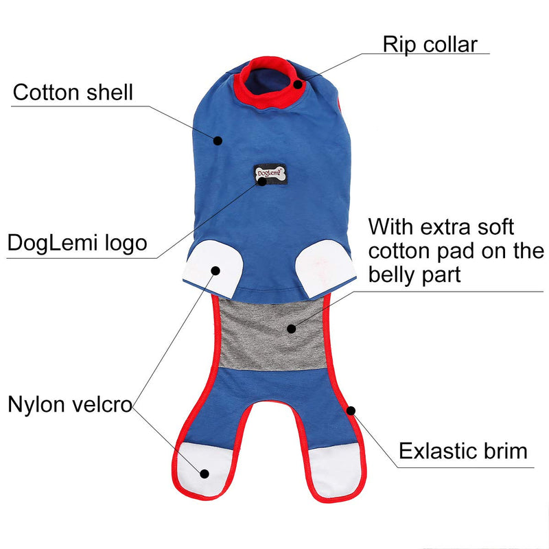 Tineer Dog Recovery Suit - Pure Cotton E Collar Alternative for Dogs Protection Puppy Wounds After Surgery Wear - Prevent Licking, Biting, and Harassment of Other Pets XXL - PawsPlanet Australia